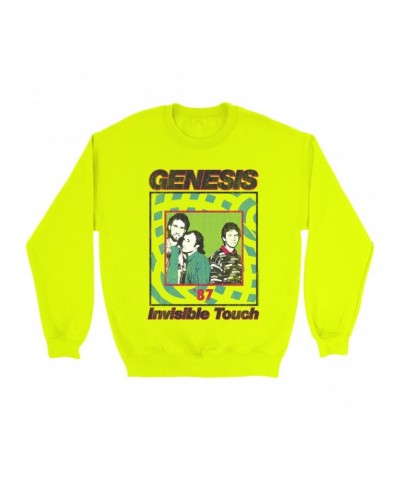 Genesis Bright Colored Sweatshirt | 1987 Invisible Touch Promo Design Sweatshirt $17.48 Sweatshirts