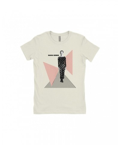 David Bowie Ladies' Boyfriend T-Shirt | All In Stripes Design Shirt $9.98 Shirts