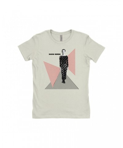 David Bowie Ladies' Boyfriend T-Shirt | All In Stripes Design Shirt $9.98 Shirts