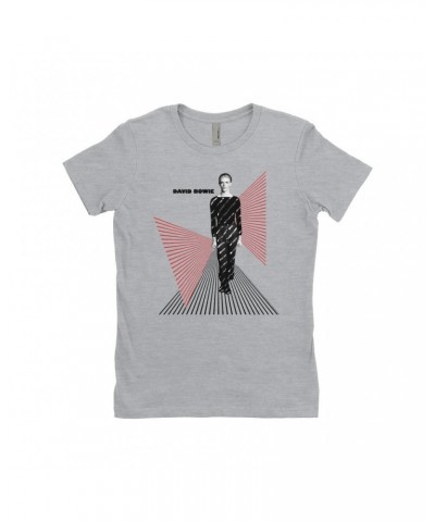 David Bowie Ladies' Boyfriend T-Shirt | All In Stripes Design Shirt $9.98 Shirts