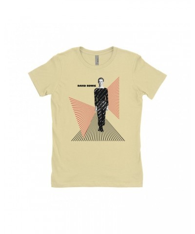 David Bowie Ladies' Boyfriend T-Shirt | All In Stripes Design Shirt $9.98 Shirts