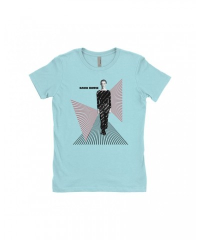 David Bowie Ladies' Boyfriend T-Shirt | All In Stripes Design Shirt $9.98 Shirts