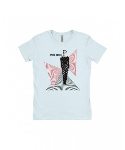 David Bowie Ladies' Boyfriend T-Shirt | All In Stripes Design Shirt $9.98 Shirts