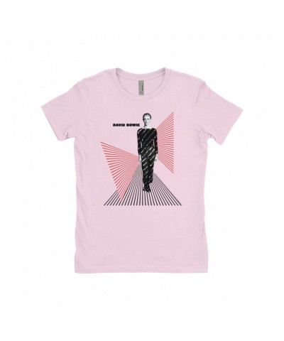 David Bowie Ladies' Boyfriend T-Shirt | All In Stripes Design Shirt $9.98 Shirts