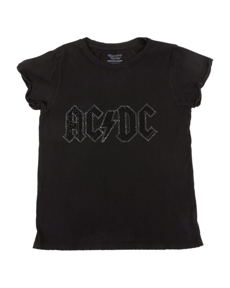 AC/DC Black Crystal Roll Up T-shirt $9.60 Shirts