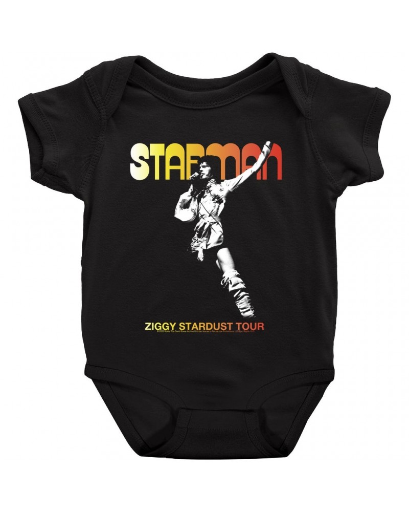 David Bowie Baby Short Sleeve Bodysuit | Starman Ombre Bodysuit $8.98 Kids