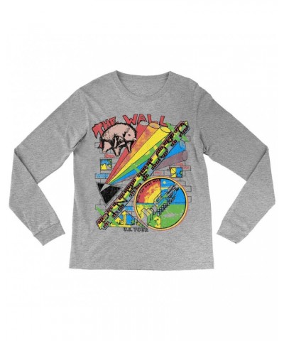 Pink Floyd Long Sleeve Shirt | The Wall U.S. Tour Sketch Distressed Shirt $13.18 Shirts