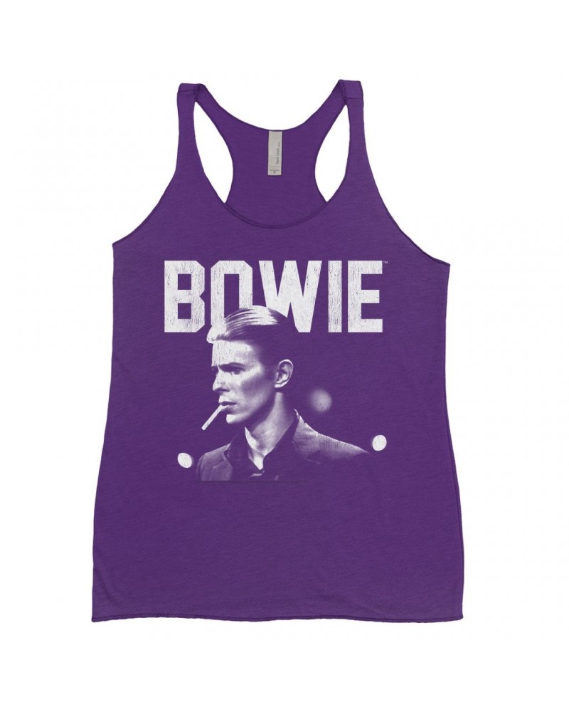 David Bowie Bold Colored Racerback Tank | Bowie's The Man Who Fell To Earth Design Shirt $14.48 Shirts