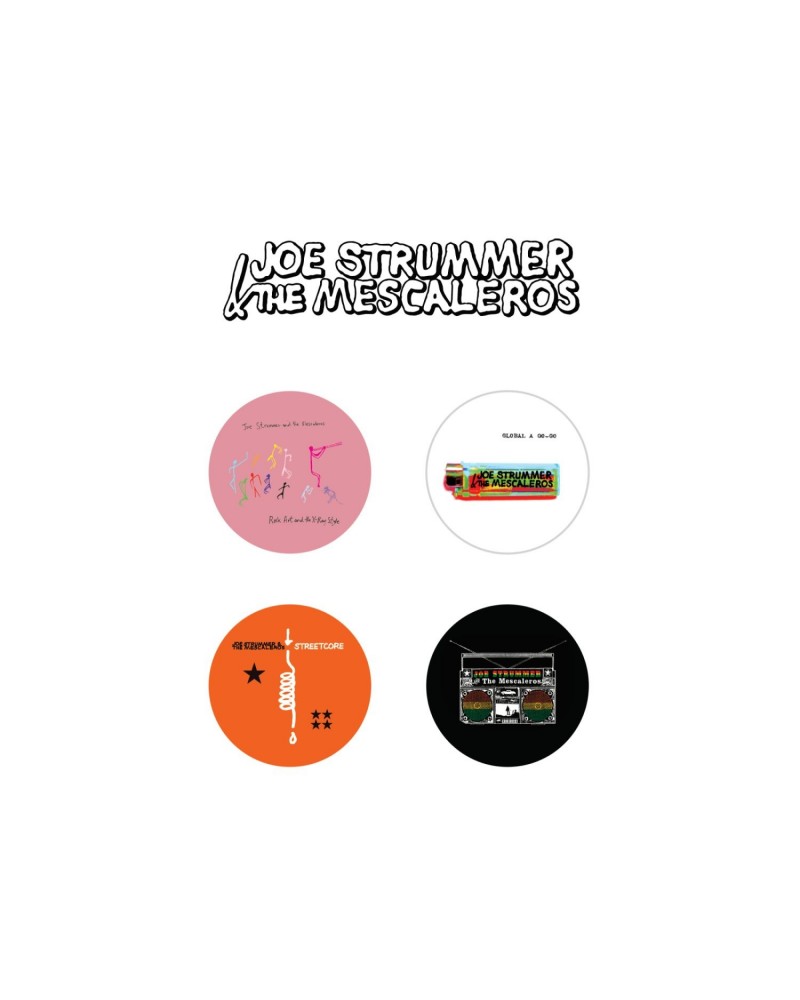 Joe Strummer Mescaleros 4-Pack Button Set $2.72 Accessories