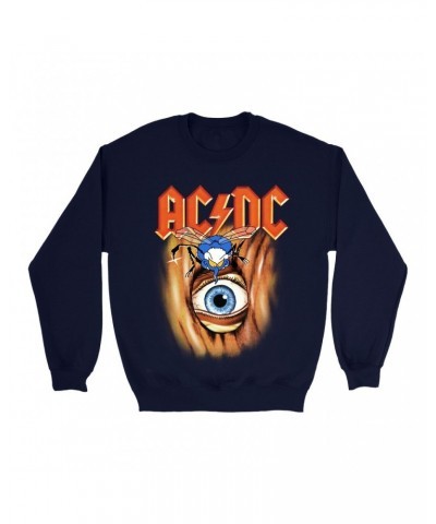 AC/DC Sweatshirt | Fly On The Wall Album Cover Image Sweatshirt $15.03 Sweatshirts