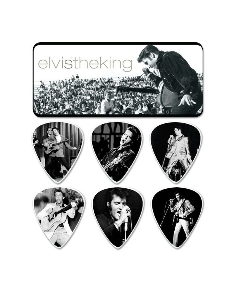 Elvis Presley The King Guitar Picks & Tin $2.10 Instruments