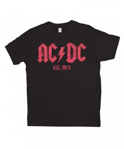 AC/DC Kids T-Shirt | Est. 1973 Red Design Distressed Kids Shirt $10.79 Kids
