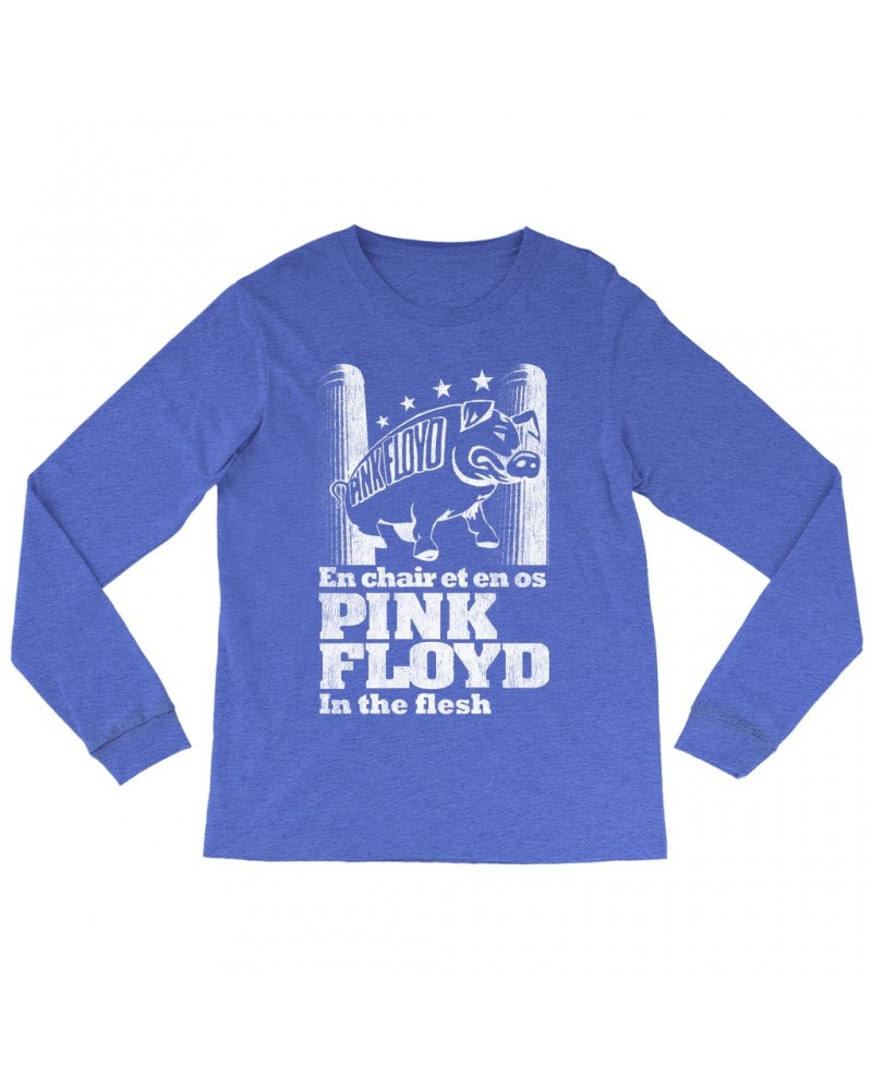 Pink Floyd Long Sleeve Shirt | In The Flesh Concert en Français Design Shirt $14.08 Shirts