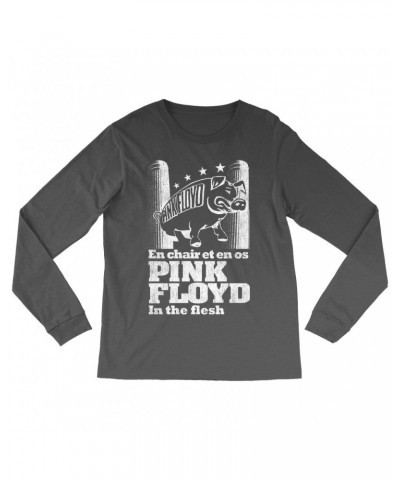 Pink Floyd Long Sleeve Shirt | In The Flesh Concert en Français Design Shirt $14.08 Shirts