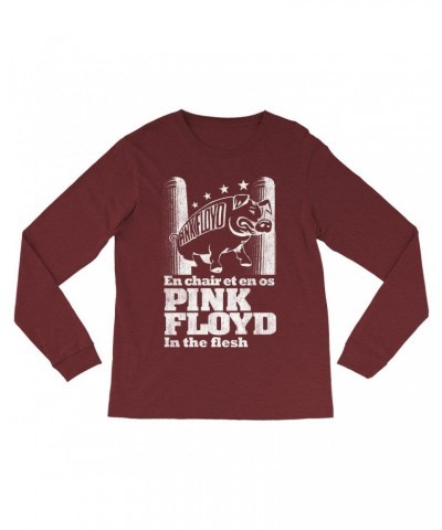 Pink Floyd Long Sleeve Shirt | In The Flesh Concert en Français Design Shirt $14.08 Shirts