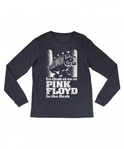 Pink Floyd Long Sleeve Shirt | In The Flesh Concert en Français Design Shirt $14.08 Shirts