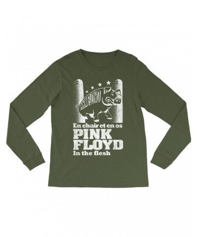 Pink Floyd Long Sleeve Shirt | In The Flesh Concert en Français Design Shirt $14.08 Shirts