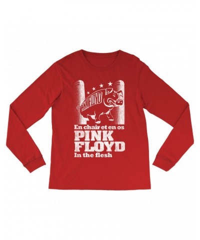 Pink Floyd Long Sleeve Shirt | In The Flesh Concert en Français Design Shirt $14.08 Shirts