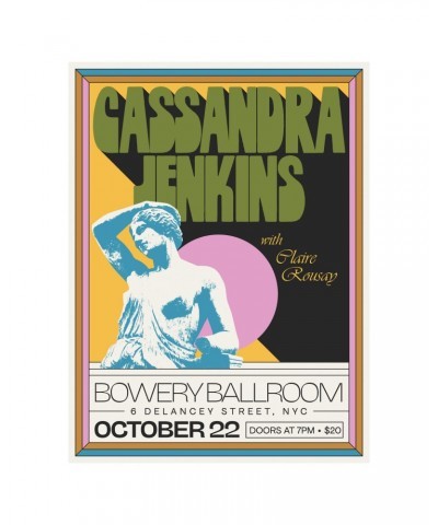 Cassandra Jenkins Bowery Ballroom 10/22 Poster $8.75 Decor