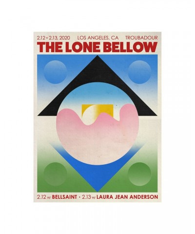 The Lone Bellow Troubadour Show Poster $10.75 Decor