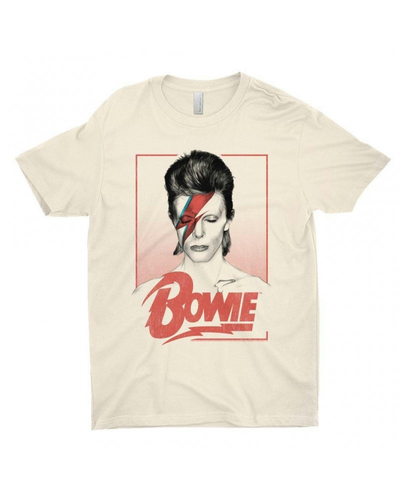 David Bowie T-Shirt | Aladdin Sane Bowie Red Image Shirt $11.98 Shirts