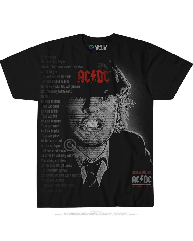 AC/DC Big Face Angus Black T-Shirt $15.75 Shirts