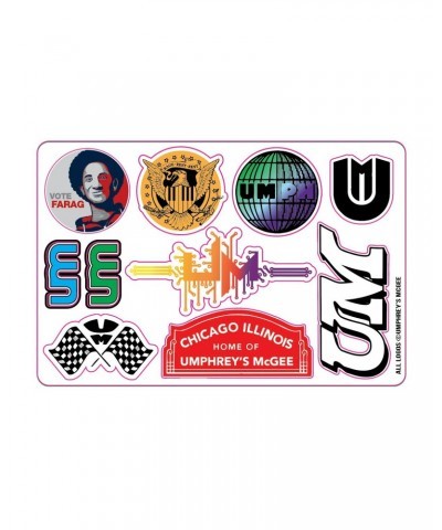 Umphrey's McGee Proud Sponsor Sticker Sheet $5.00 Accessories