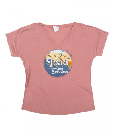 Toad The Wet Sprocket Women's Sunset Logo V-Neck Tee $10.00 Shirts