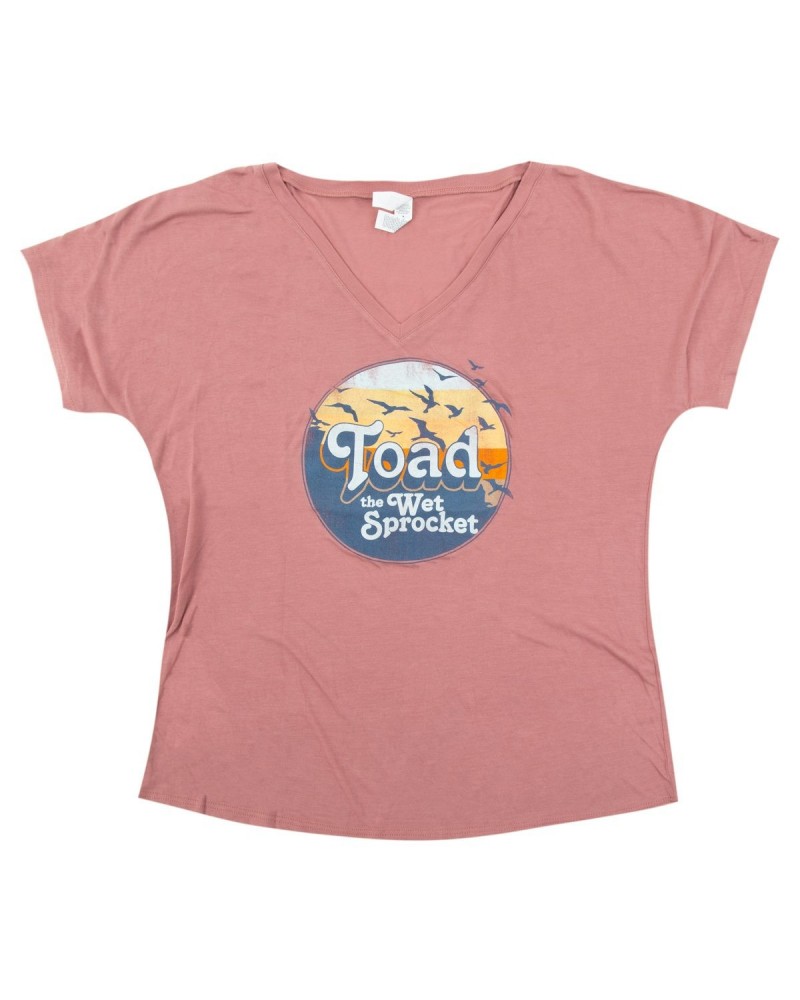 Toad The Wet Sprocket Women's Sunset Logo V-Neck Tee $10.00 Shirts