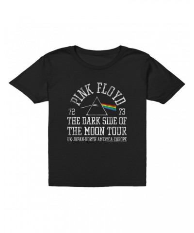 Pink Floyd Kids T-Shirt | Dark Side Of The Moon World Tour 72-73 Distressed Kids T-Shirt $7.73 Kids