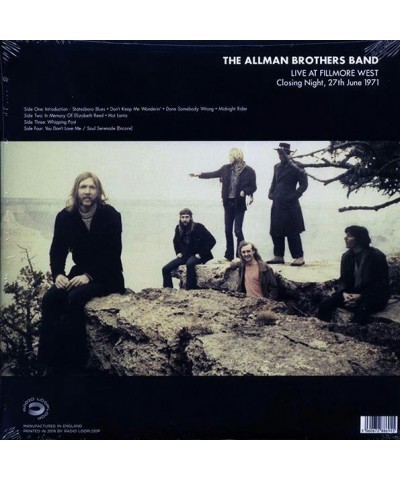 Allman Brothers Band LP - Live At Fillmore West Closing Night 27th June 1971 (2xLP) (Vinyl) $10.37 Vinyl