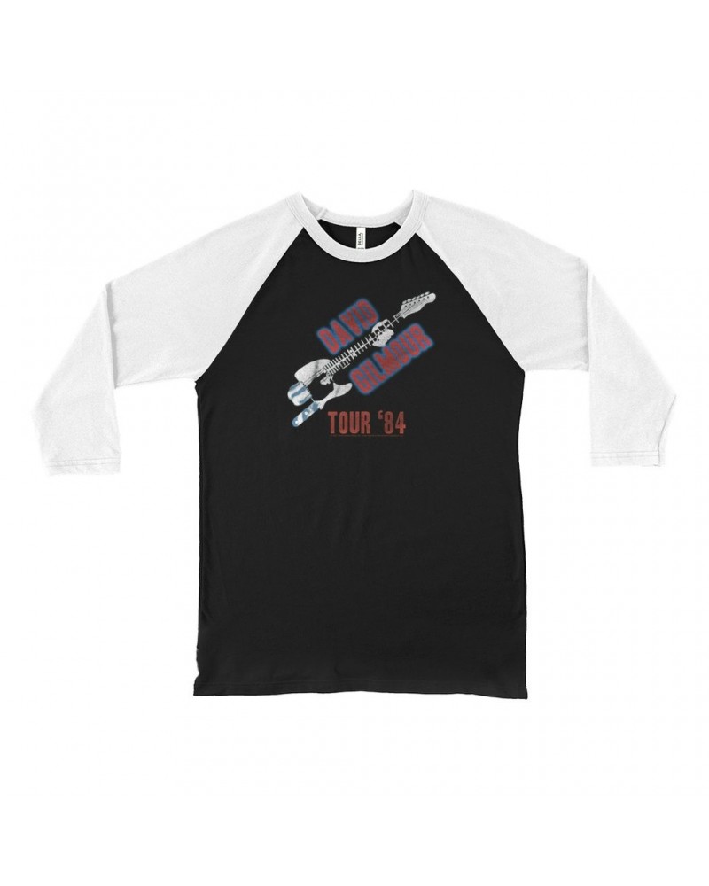 David Gilmour 3/4 Sleeve Baseball Tee | 1984 Tour Shirt $13.18 Shirts