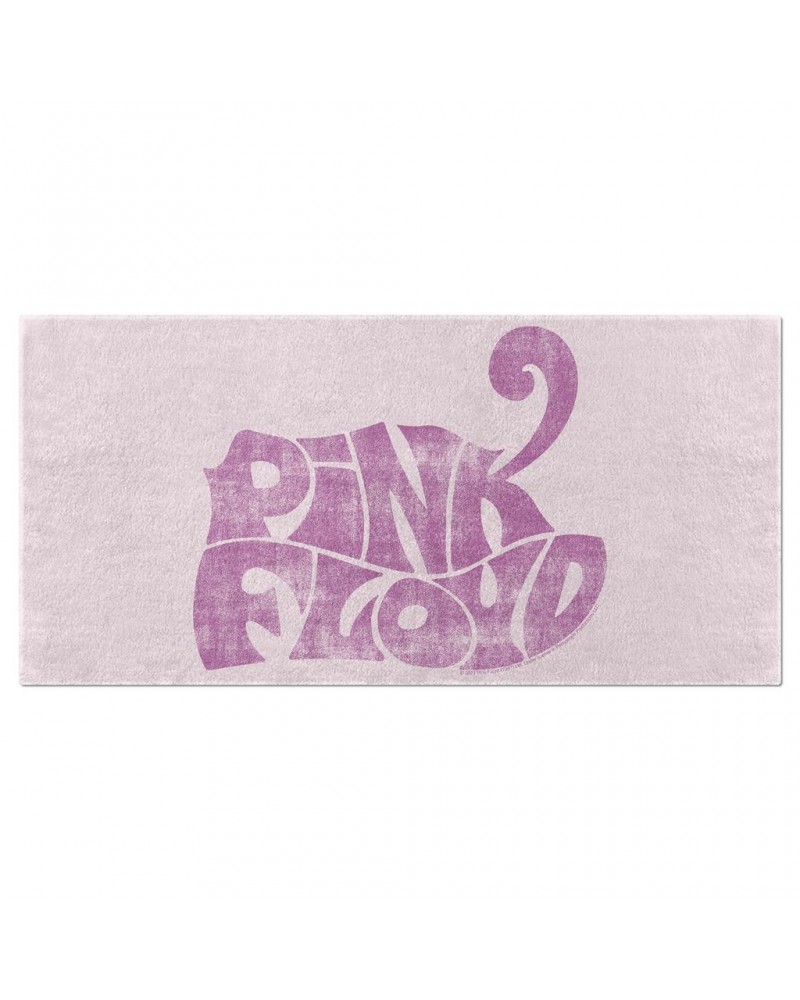 Pink Floyd Beach Towel | Groovy Logo Distressed Pink Towel $27.48 Towels