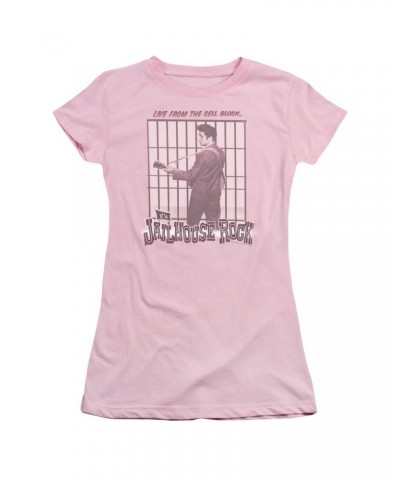 Elvis Presley Juniors Shirt | CELL BLOCK ROCK Juniors T Shirt $5.95 Shirts