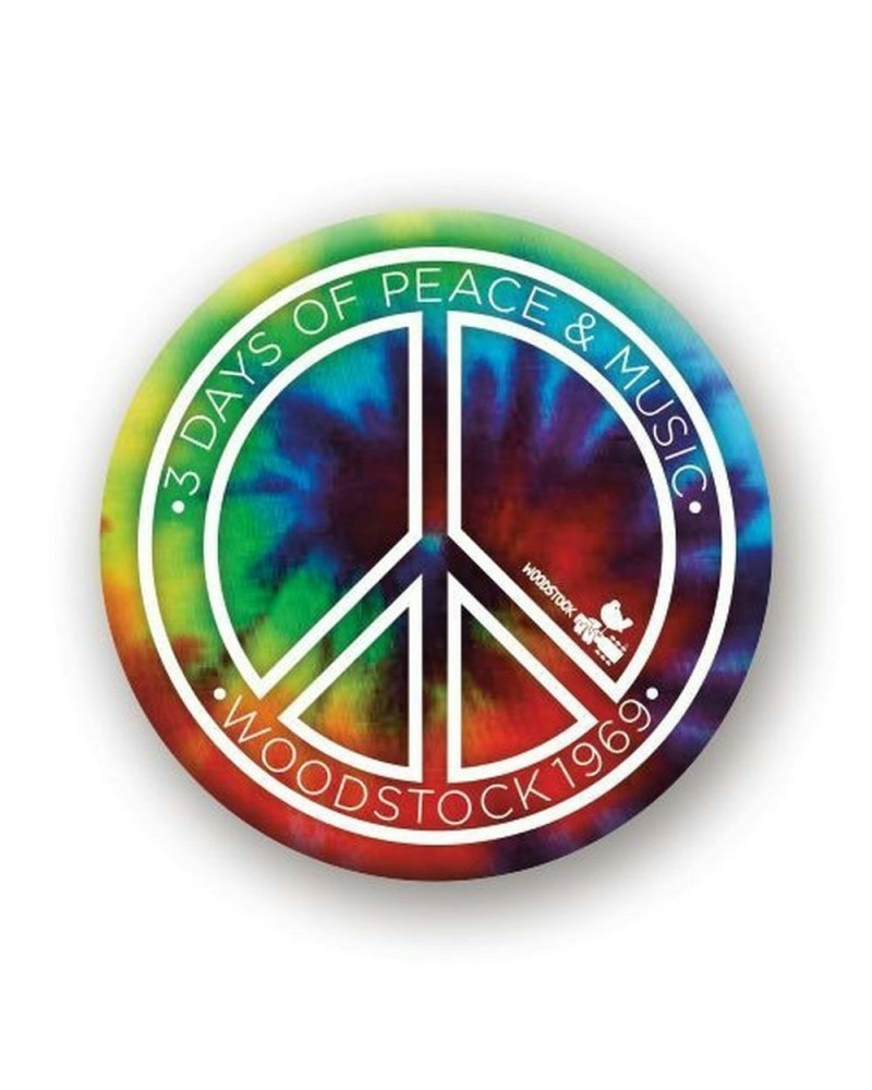 Woodstock Tye Dye Peace 1.25" Rd Button $0.59 Accessories