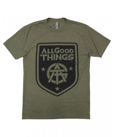 All Good Things MILITARY GREEN CREST LOGO TEE $10.50 Shirts