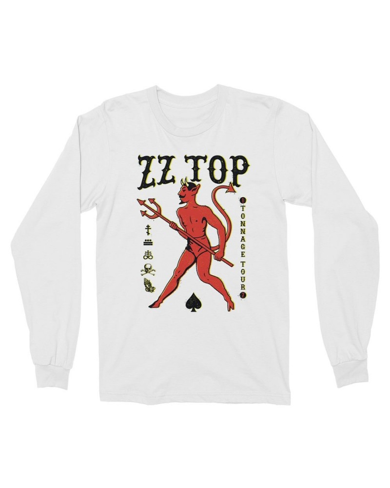 ZZ Top White 2017 Tonnage Tour Itinerary Long Sleeve $7.20 Shirts