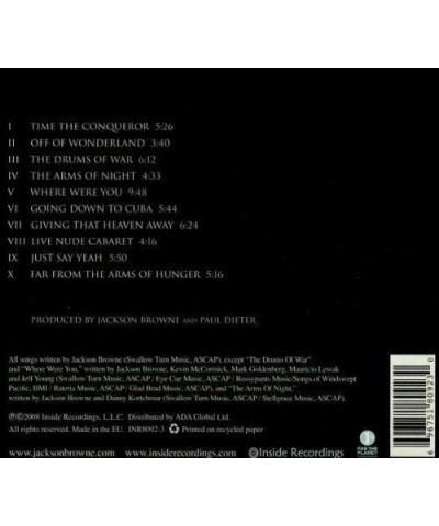 Jackson Browne Time The Conqueror 12" Vinyl (2009) $9.20 Vinyl