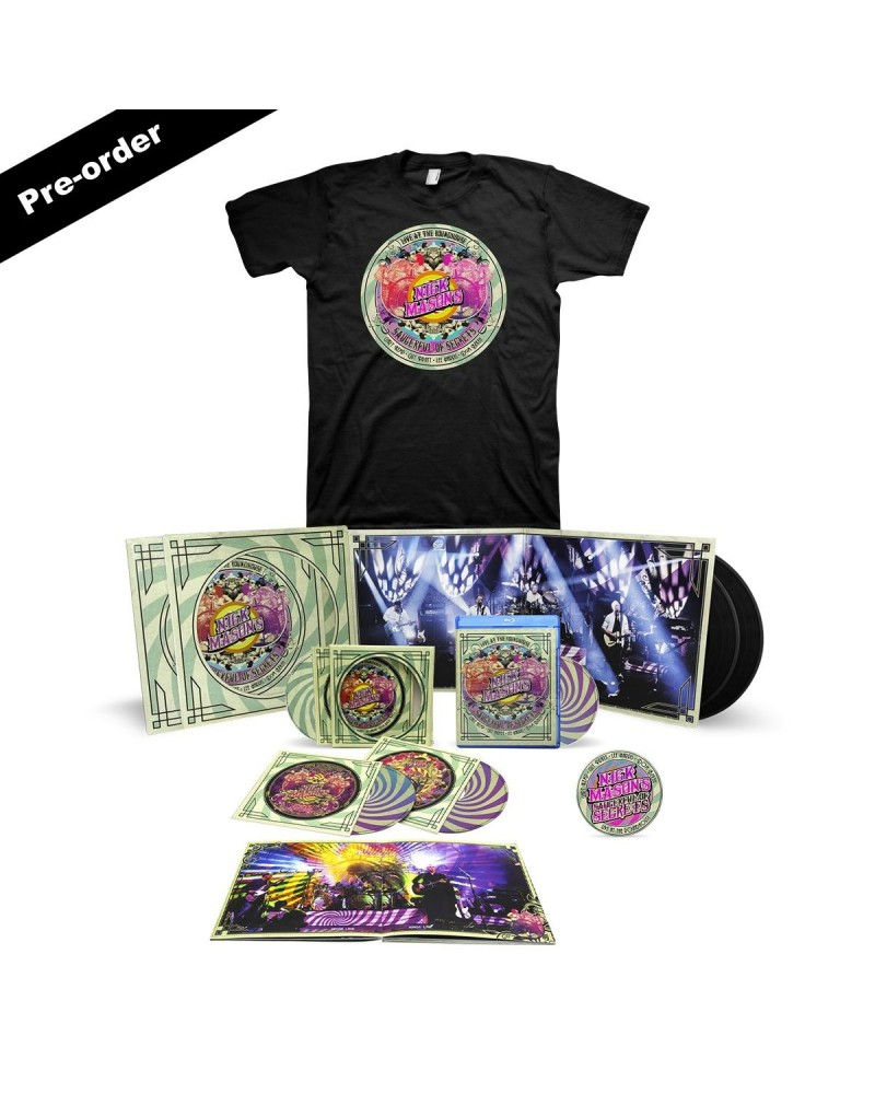 Nick Mason’s Saucerful of Secrets Live At The Roundhouse Set List T-shirt + Round Logo Magnet + Choice of Media Ultimate Bund...