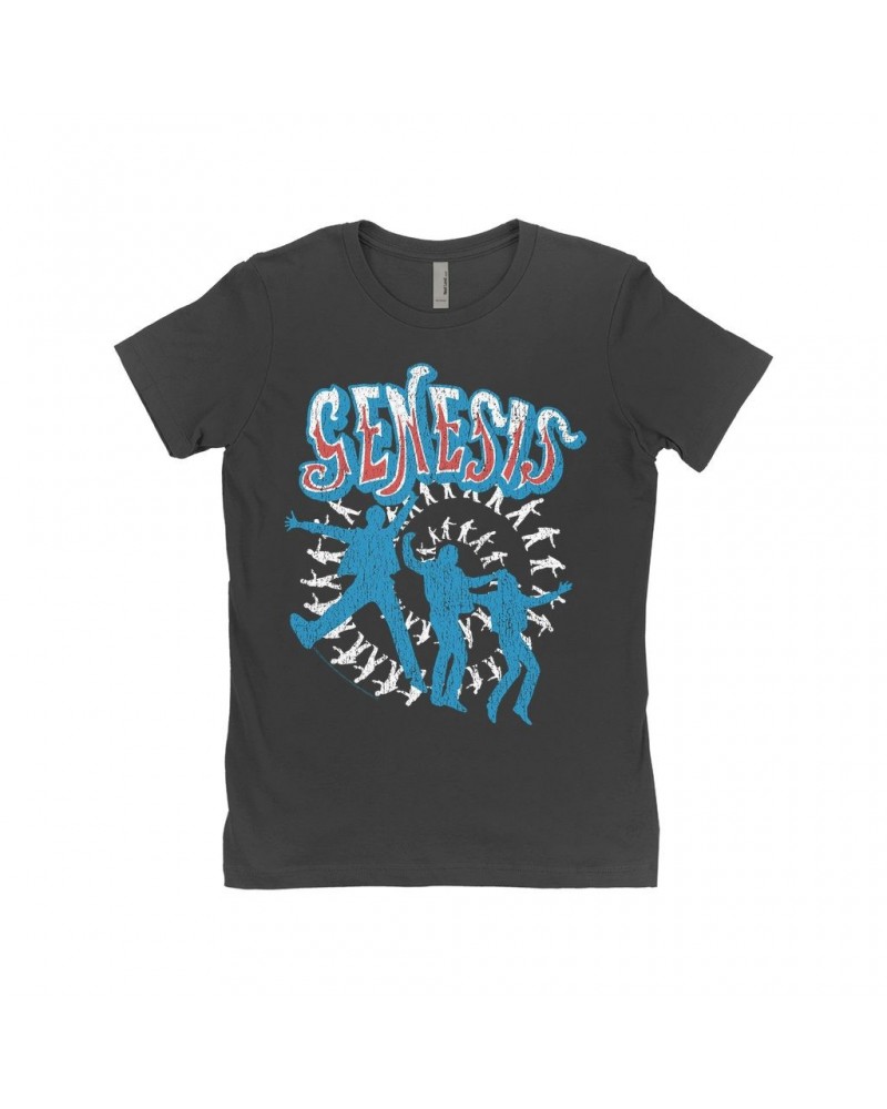 Genesis Ladies' Boyfriend T-Shirt | Jumping In Distressed Shirt $9.98 Shirts