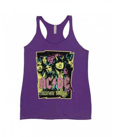 AC/DC Bold Colored Racerback Tank | Highway To Hell Neon Design Shirt $11.87 Shirts