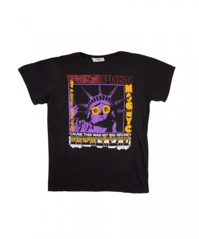 Phish Ghost Of Lady Liberty NYE 2022 Heavy Tee on Washed Black $16.45 Shirts