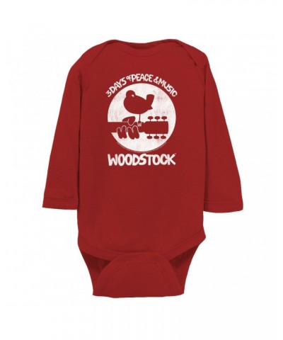 Woodstock Long Sleeve Bodysuit | Bird And Guitar All In White Bodysuit $8.56 Shirts