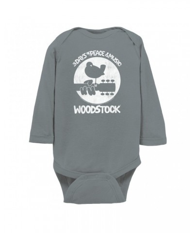 Woodstock Long Sleeve Bodysuit | Bird And Guitar All In White Bodysuit $8.56 Shirts