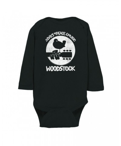 Woodstock Long Sleeve Bodysuit | Bird And Guitar All In White Bodysuit $8.56 Shirts