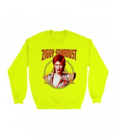 David Bowie Bright Colored Sweatshirt | Featuring Ziggy Stardust Sweatshirt $17.48 Sweatshirts