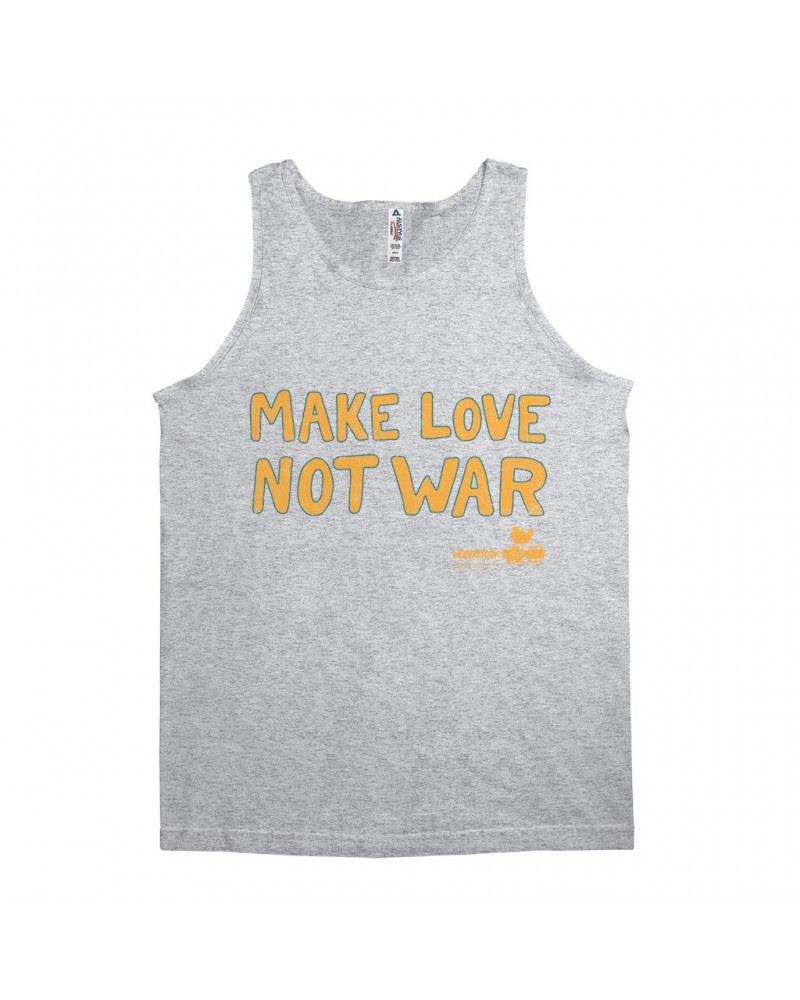 Woodstock Unisex Tank Top | Make Love Not War Distressed Shirt $12.23 Shirts