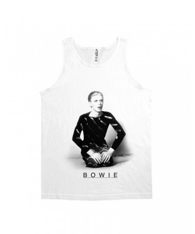 David Bowie Unisex Tank Top | 1974 Black And White Photo Shirt $8.23 Shirts