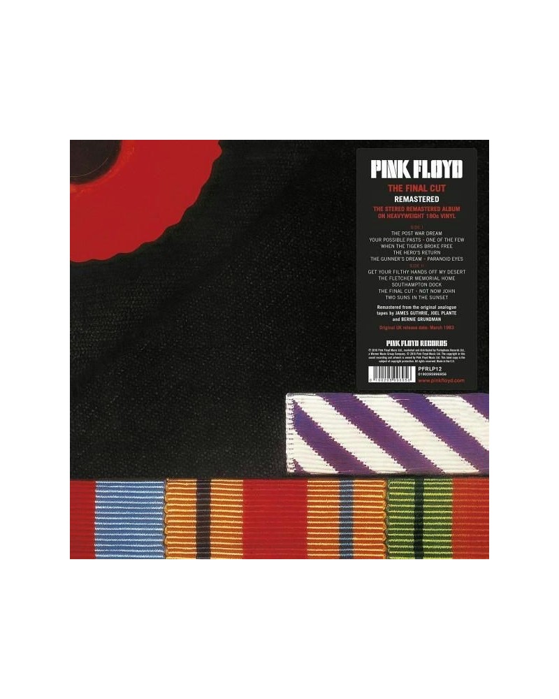 Pink Floyd FINAL CUT Vinyl Record $8.85 Vinyl