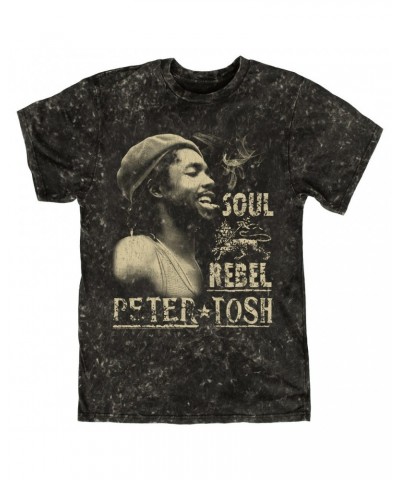 Peter Tosh T-shirt | Soul Rebel Mineral Wash Shirt $12.88 Shirts